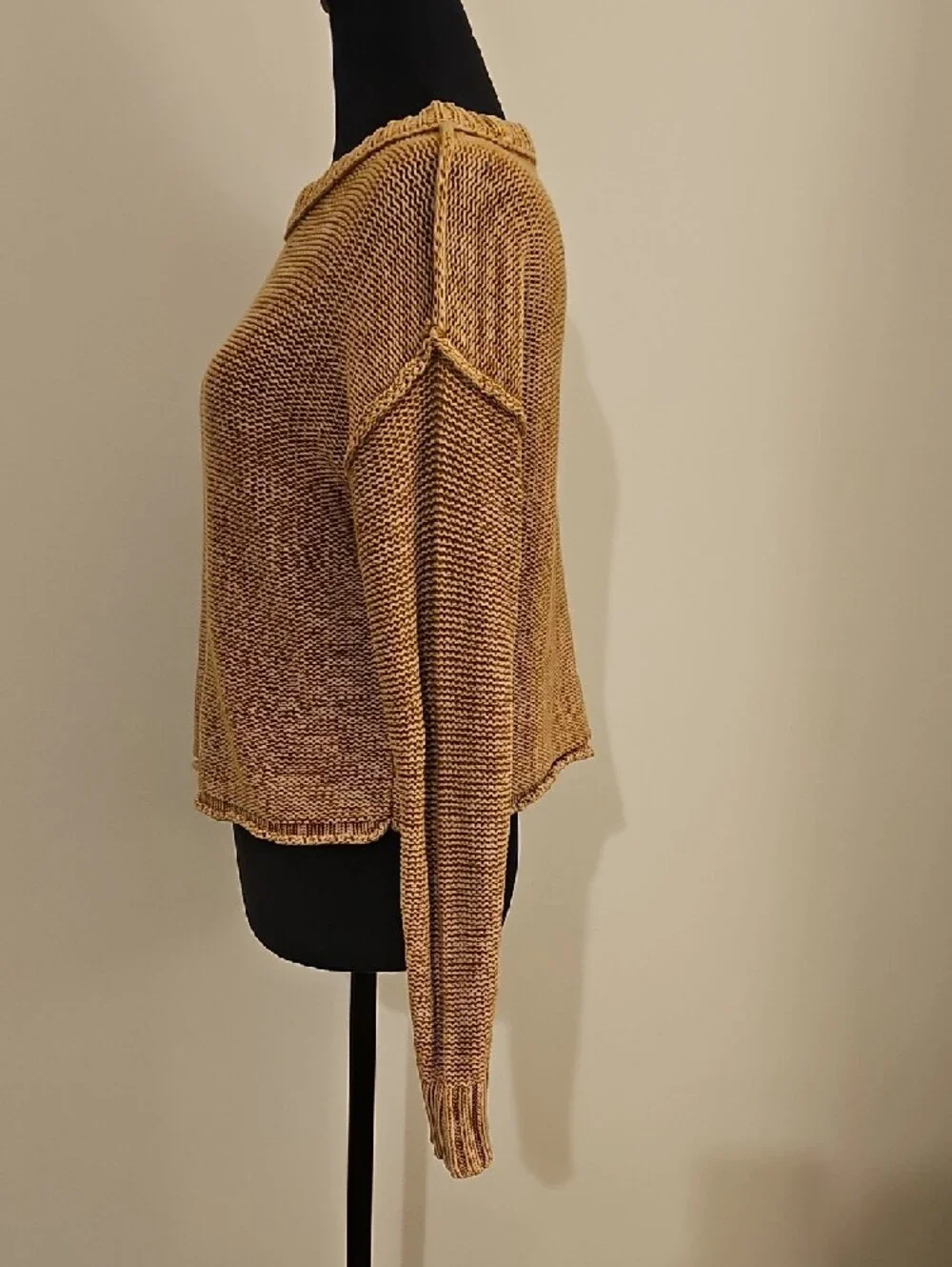 American Eagle Women's Lightweight Knit Pullover Sweater - Camel - Picture 5 of 9